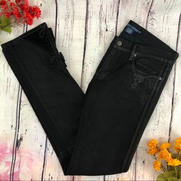 Ralph Lauren Blue Label Denim - ⭐️Ralph Lauren Black Rope Style Embroidered